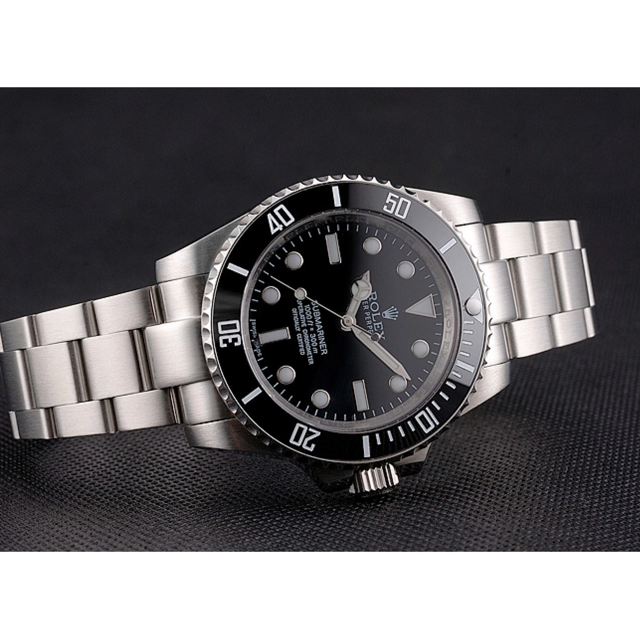Good copy rolex watches Stainless Bezel Case No Date Swiss Black Bracelet Dial Submariner And Steel And Rolex 0629